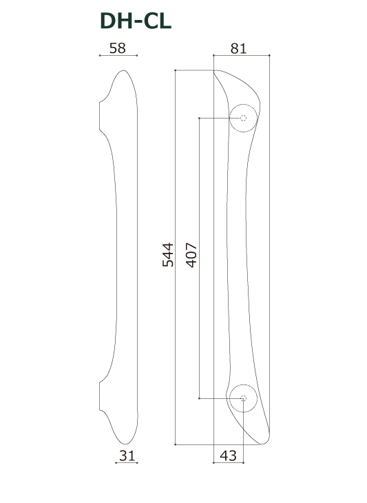 木製ドアハンドル=DH-CL=すがたかたち